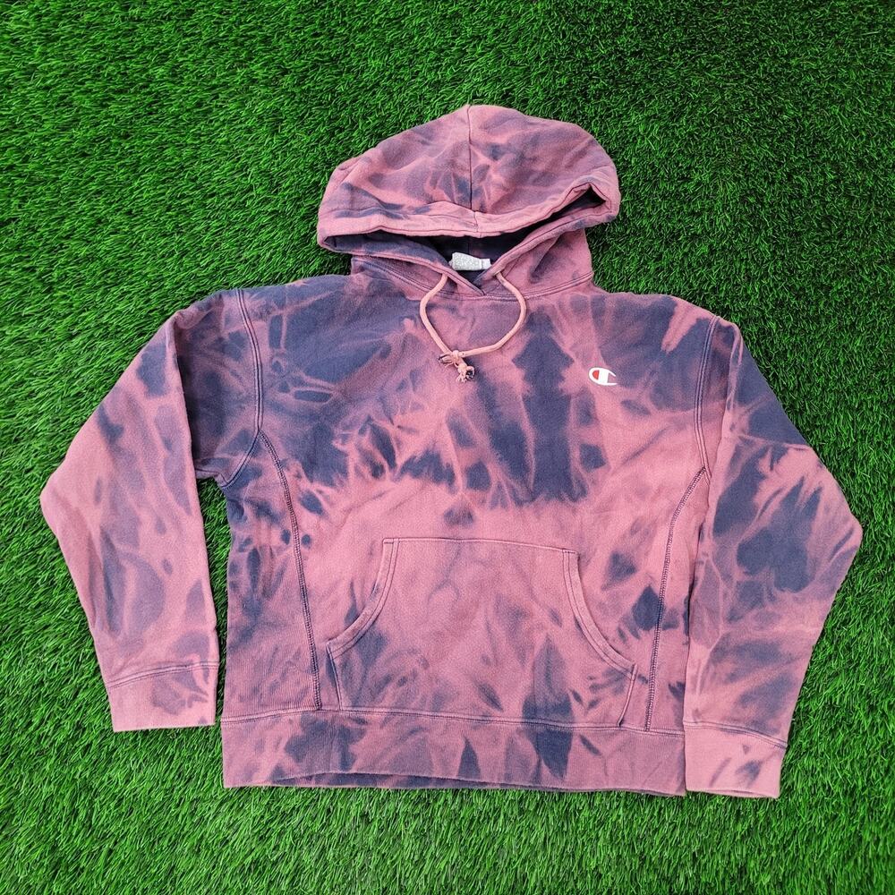 Vintage Y2K Champion Hoodie Womens Large 21x22 Boxy Purple